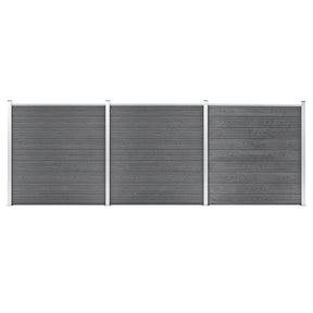 Vidaxl Fence 526x186 cm HKC Grey