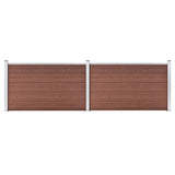 Vidaxl Fence 353x106 cm HKC Brown