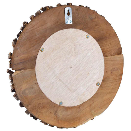 Lustro ścienne vidaxl około 40 cm drewna tekowego