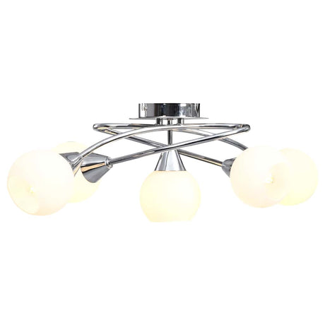 Lampa sufitowa vidaxl z ceramicznymi sferycznymi czapkami dla białych 5xE14