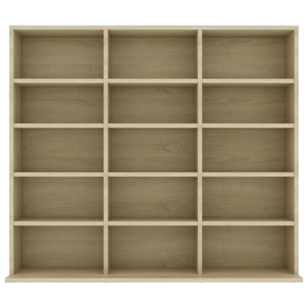 Vidaxl cd-kast 100x23x89,5 cm bewerkt hout sonoma eikenkleurig