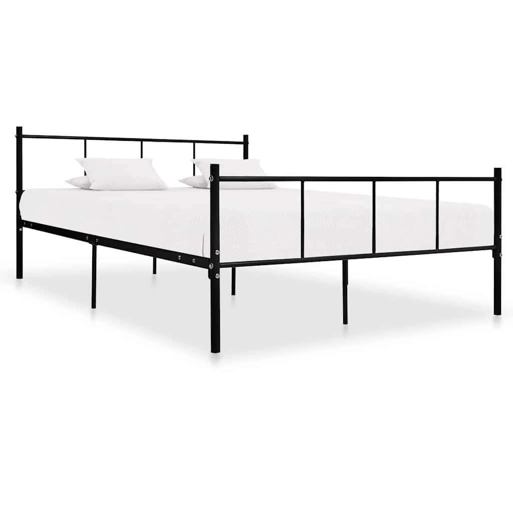 Vidaxl bedframe metaal zwart 140x200 cm