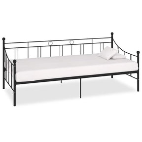 Vidaxl slaapbank metaal zwart 90x200 cm