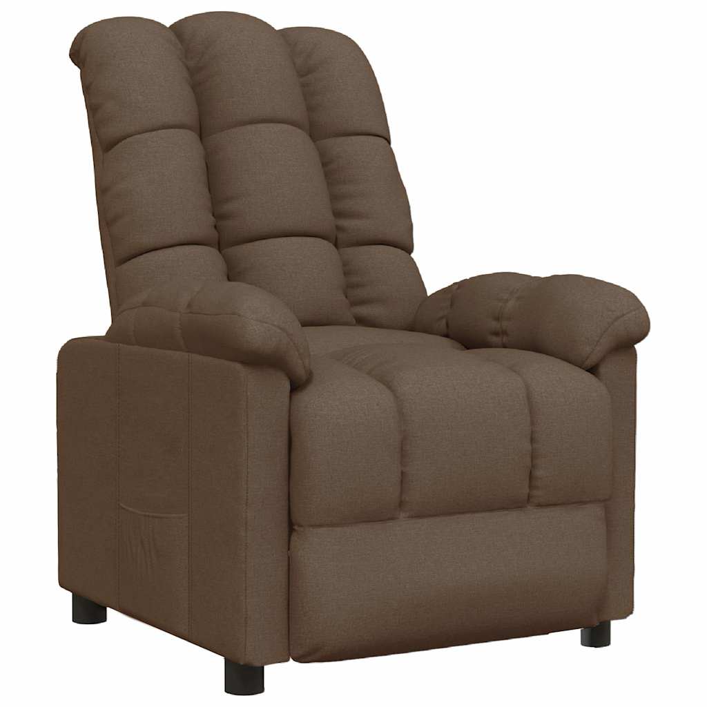 Vidaxl fauteuil verstelbaar stof bruin