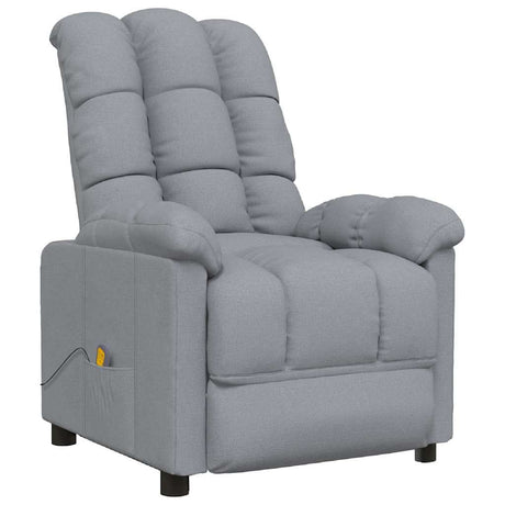 Vidaxl massagestoel stof lichtgrijs