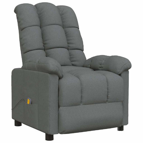 Vidaxl massagestoel stof donkergrijs