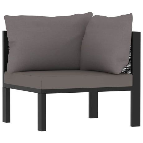 Vidaxl hoekbank sectioneel met linkerarmleuning poly rattan antraciet