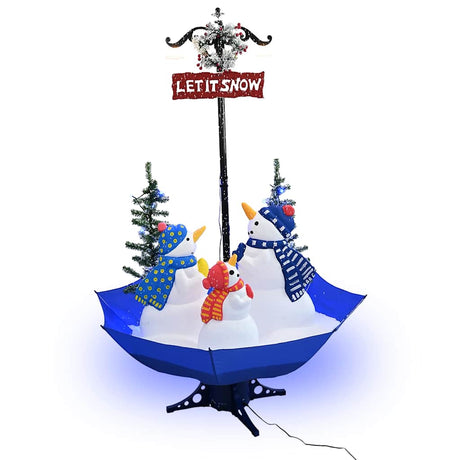 Vidaxl Christmas Tree Snow z parasisem 170 cm PVC Blue