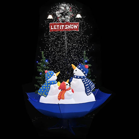 Vidaxl Christmas Tree Snow z parasisem 170 cm PVC Blue