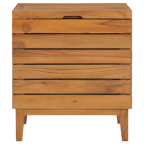Vidaxl wasmand 40x30x45 cm massief teakhout