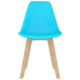 Vidaxl eetkamerstoelen 6 st kunststof blauw