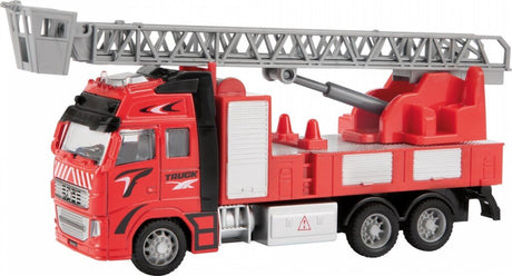 Metalowy wóz strażacki 1:38 czerwony 12cm