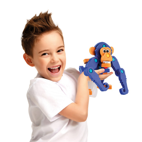Toi-zabawki rzemieślnicze puzzle małpa junior 25,8 cm niebieskie 59-częściowe