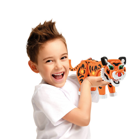 Toi-toys Puzzle 3D tygrys junior 31,5 cm pianka pomarańczowa 121 elementów