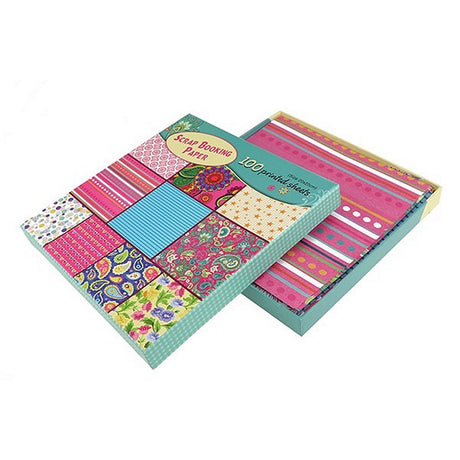 Zestaw papierów rzemieślniczych Toi-toys 100 zadrukowanych arkuszy 20x20cm