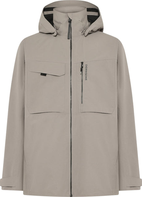 Kurtka outdoorowa unisex Didriksons aston usx jkt 5 - popielaty brąz