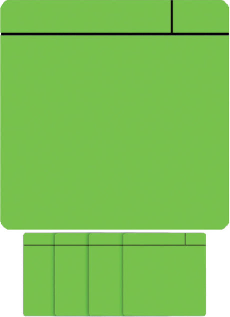 Smit wizualny magnes scrum - 75x75mm - zielony - 5 sztuk