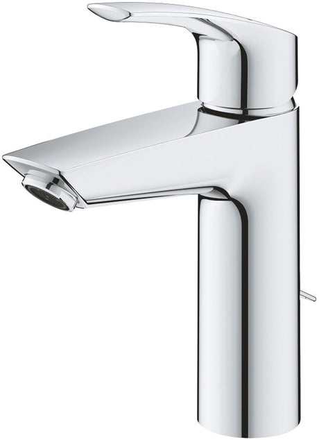 Bateria umywalkowa Grohe eurosmart - rozmiar m - metalowa dźwignia - Silkmove Starlight Ecojoy - z ogranicznikiem temperatury - chrom