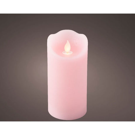 Inne marki Świeca machająca LED 15x7,5 cm różowa
