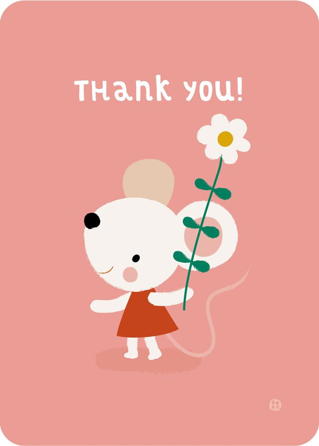 Bora thank you! muis ansichtkaart (5 st.