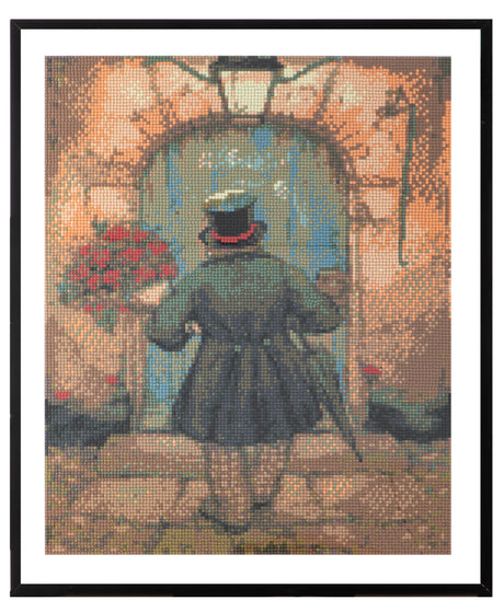 Diamentowy obraz Grafix Anton Piece Man z różami 40x50cm