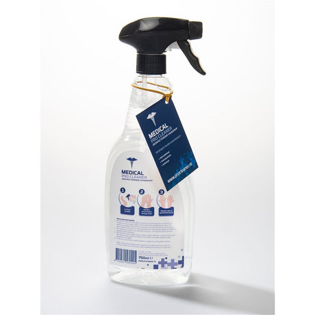 Medical pro clean środek dezynfekujący spray do rąk 750 ml opakowanie 10 sztuk