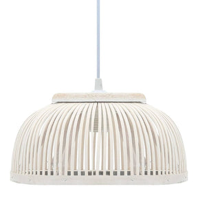 Vidaxl hanglamp halfrond 40 w e27 34x14,5 cm bamboe