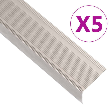 Vidaxl trapneuzen l-vormig 5 st 100 cm aluminium champagnekleurig
