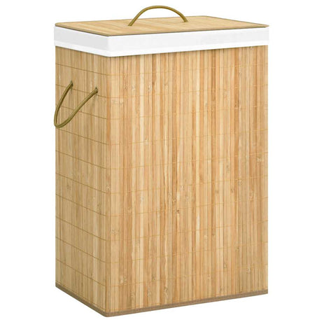 Vidaxl Pralnia Basket z 2 przedziałami 72 L Bamboo