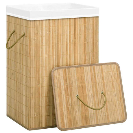 Vidaxl Pralnia Basket z 2 przedziałami 72 L Bamboo