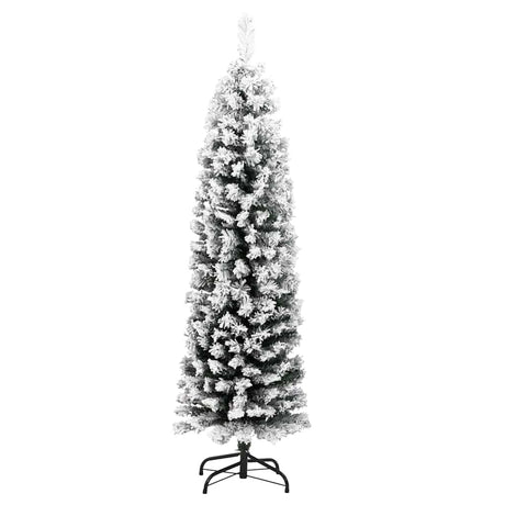Sztuczna choinka Vidaxx ze śniegiem wąska 150 cm PVC zielona