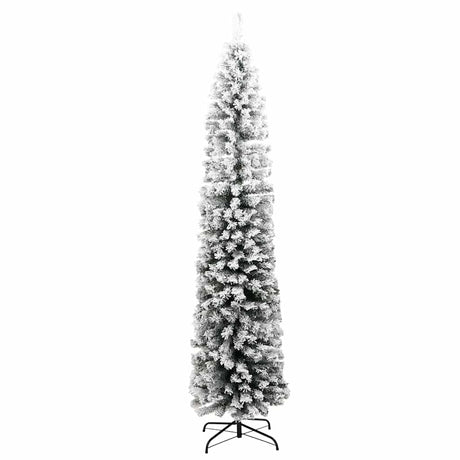 Sztuczna choinka Vidaxx ze śniegiem wąska 210 cm PVC zielona