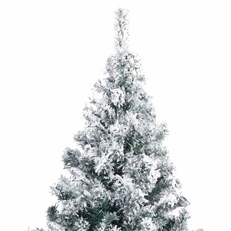 Vidaxl kunstkerstboom met sneeuw 210 cm groen