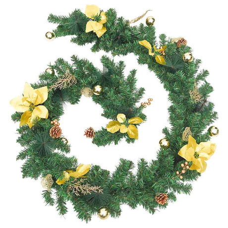 Vidaxl Christmas Garland z światłami LED 2,7 M PVC Green