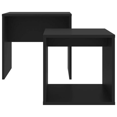 Vidaxl salontafelset 48x30x45 cm bewerkt hout zwart