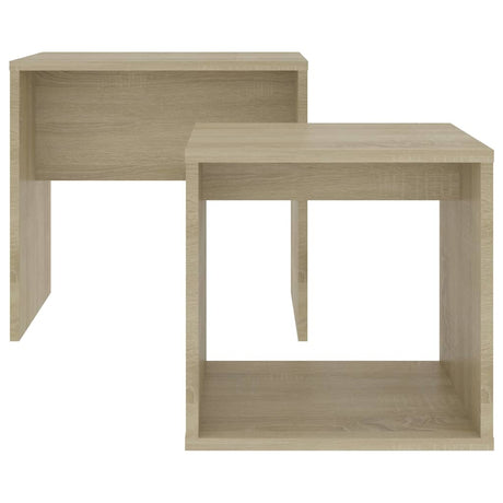 Vidaxl salontafelset 48x30x45 cm bewerkt hout sonoma eikenkleurig