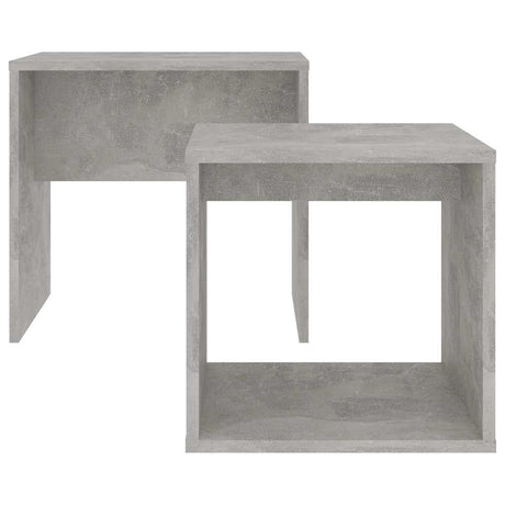 Vidaxl salontafelset 48x30x45 cm bewerkt hout betongrijs