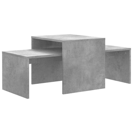 Vidaxl salontafelset 100x48x40 cm bewerkt hout betongrijs