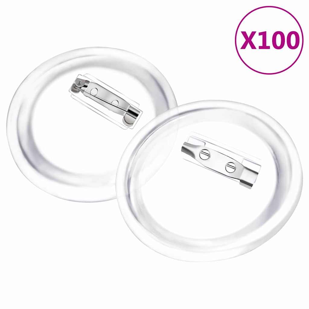 Guziki VidaXL z szpilkami 100 szt. 58 mm akryl