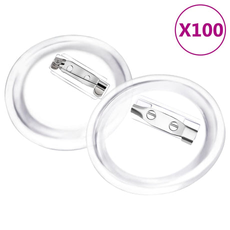Guziki VidaXL z szpilkami 100 szt. 37 mm akryl