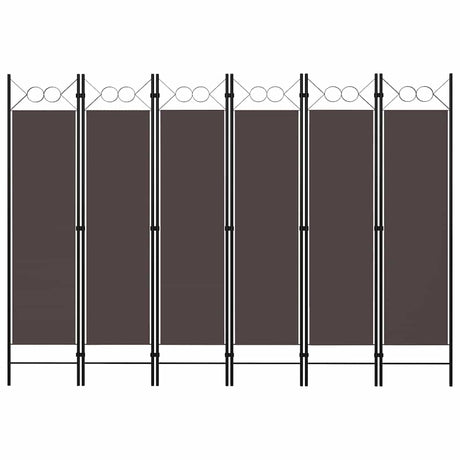 Vidaxl kamerscherm met 6 panelen 240x180 cm bruin