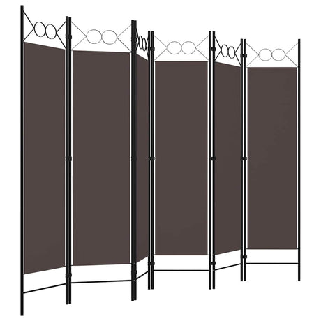 Vidaxl kamerscherm met 6 panelen 240x180 cm bruin