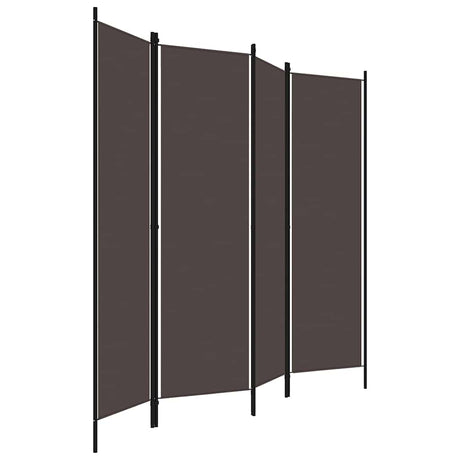 Vidaxl kamerscherm met 4 panelen 200x180 cm bruin