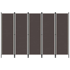 Vidaxl kamerscherm met 5 panelen 250x180 cm bruin