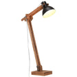 Vidaxl lampa podłogowa E27 Solid mango drewniana czarna