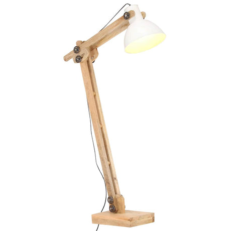 Lampa podłogowa vidaxl e27 solid mangohout biały