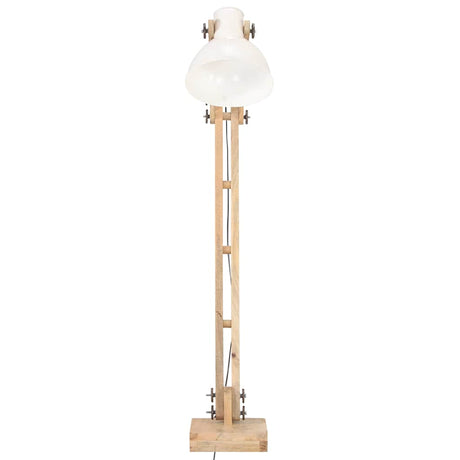 Lampa podłogowa vidaxl e27 solid mangohout biały
