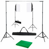 Zestaw do studia fotograficznego VidaXL ze światłami i tłem softboxu
