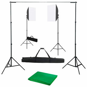 Zestaw do studia fotograficznego VidaXL ze światłami i tłem softboxu