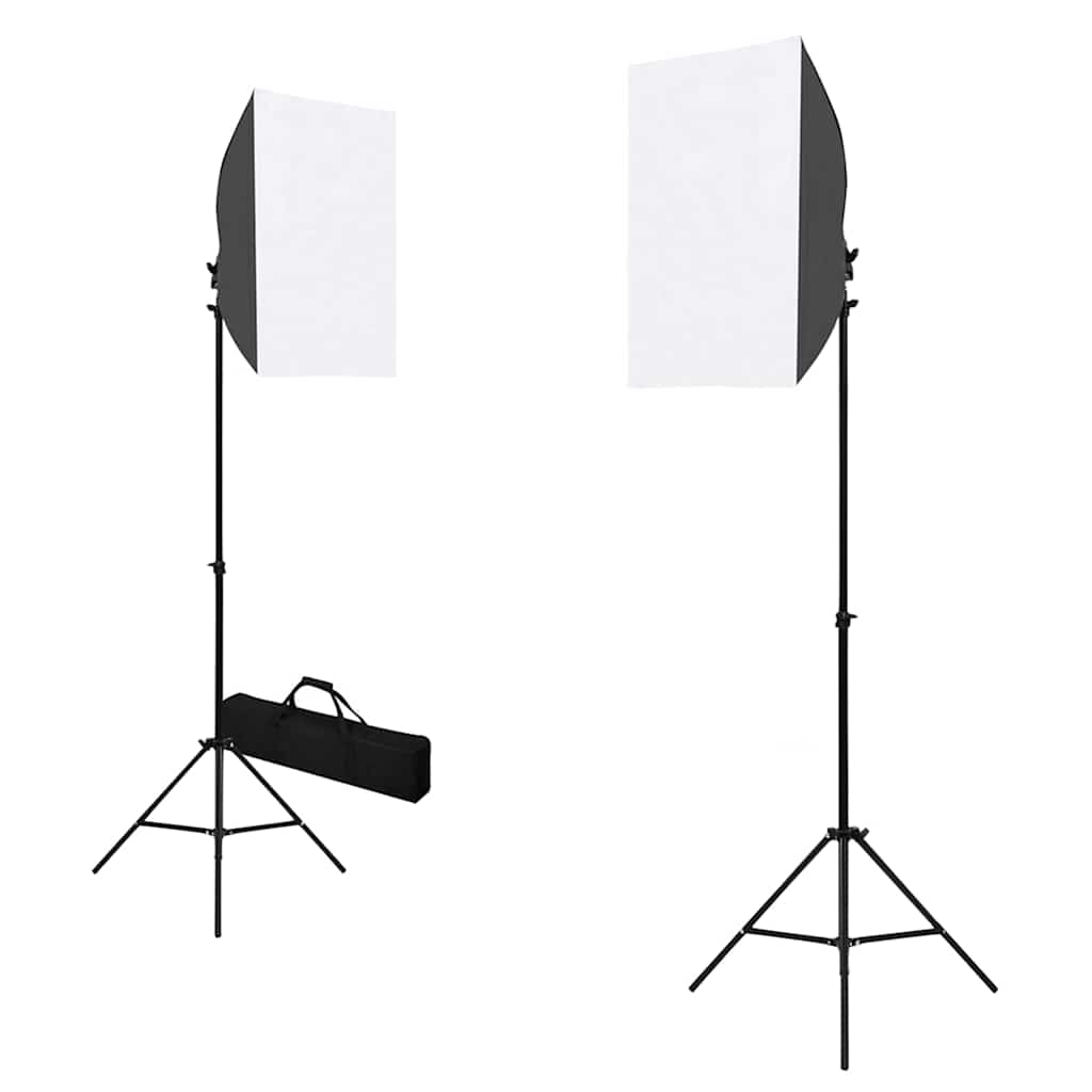 Zestaw do studia fotograficznego VidaXL ze światłami i tłem softboxu